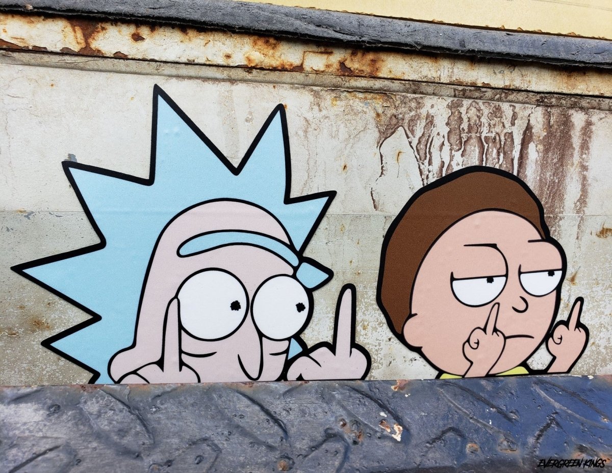 Sticker Mural Rick and Morty - Stickers Cartoons 