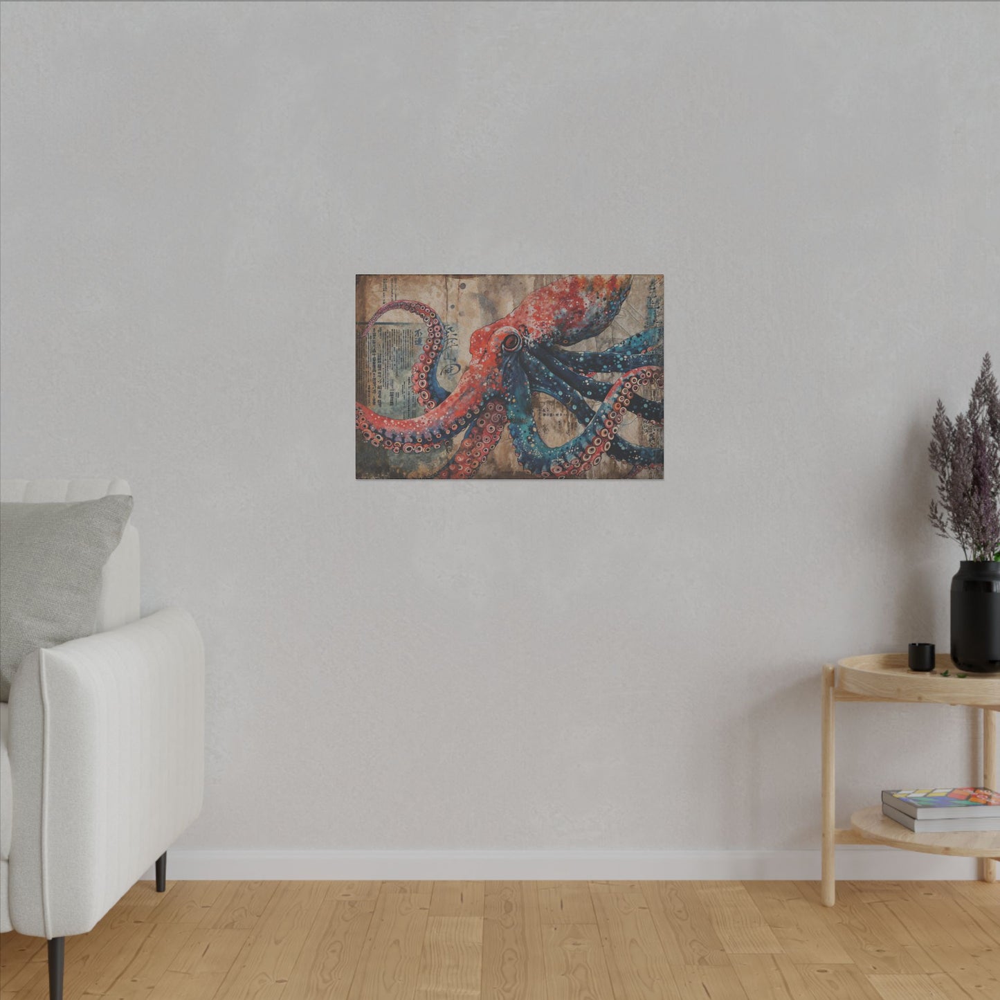 The Great Octopus by 0xLuckless Stretched Matte Canvas