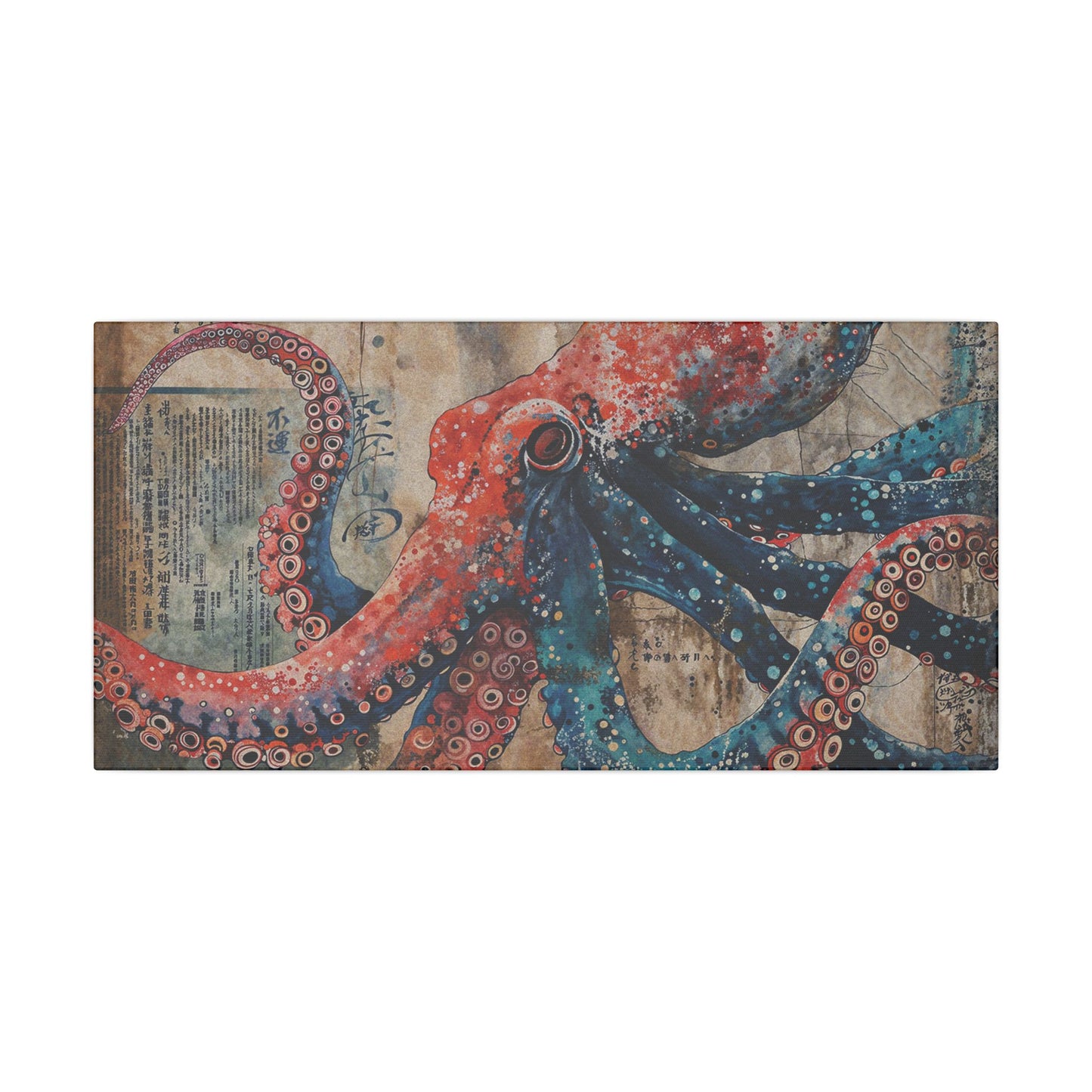 The Great Octopus by 0xLuckless Stretched Matte Canvas