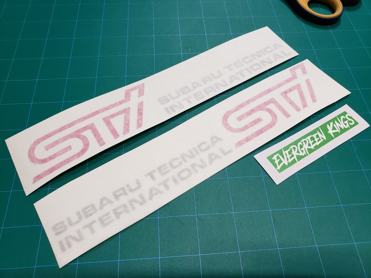 WRX STI Door Decals - Short Version - Evergreen Kings - Vehicle Decals